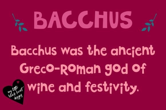 Bacchus: A Playful Display Font for Editorial Design