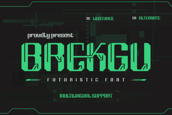 Brekgu: The Futuristic Display Font for High-Tech Web Design