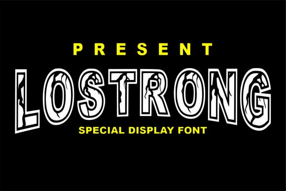 Lostrong: A Spooky Display Typeface for Bold Editorial Identity