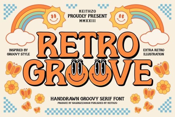 Retro Groove: A Bold Display Font for Modern Web Design