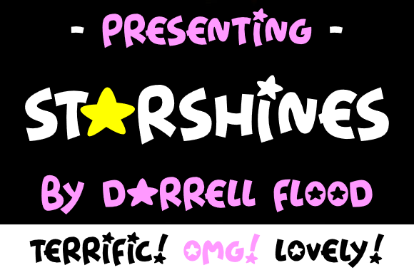 Starshines: A Sparkly Display Font for Editorial Design