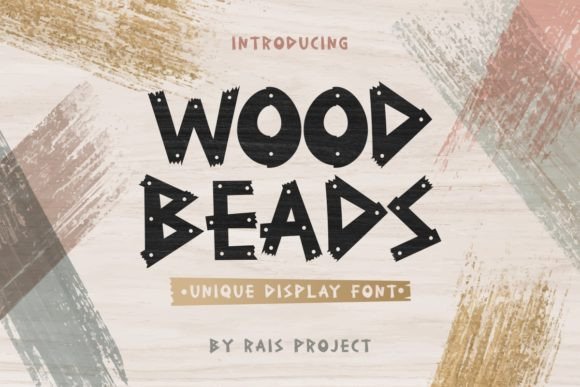 Wood Beads: A Rustic Display Font for Handmade Branding