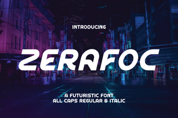 Zerafoc: The Futuristic Display Font for Creative Makers